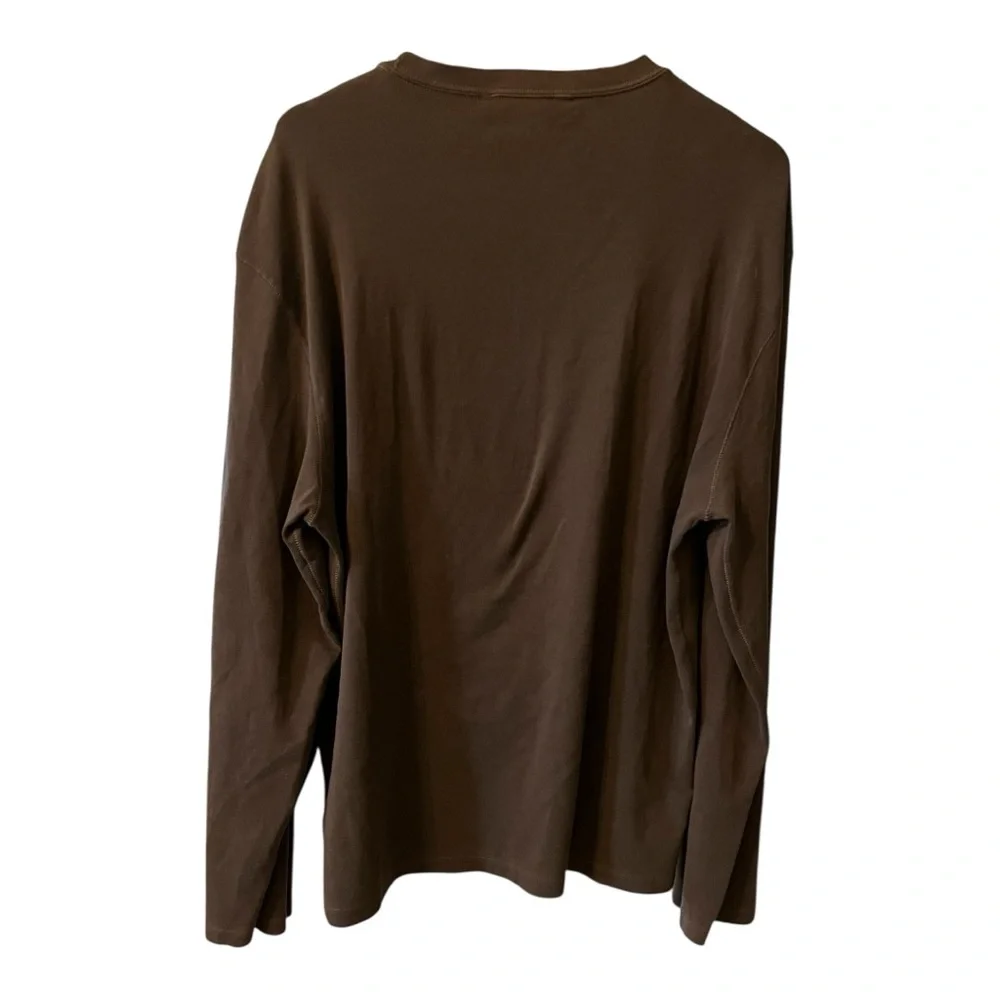 Banana Republic Brown Pima‎ Cotton Long Sleeve Pullover Shirt Men’s Size Xl